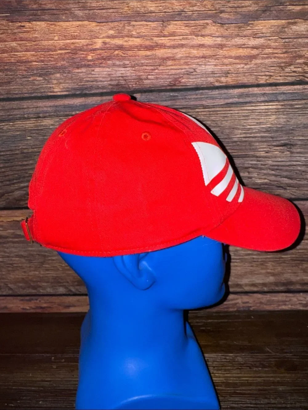 adidas Red Cap with Large White Trefoil Logo